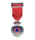 MEDALLA AL MERITO DE LA PROTECCION CIVIL DISTINTIVO ROJO PLATA