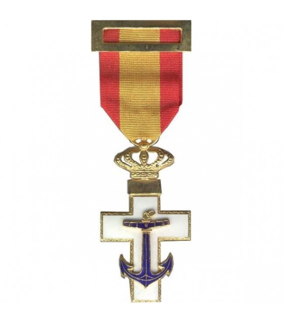 MEDALLA CRUZ DEL MERITO NAVAL DISTINTIVO BLANCO