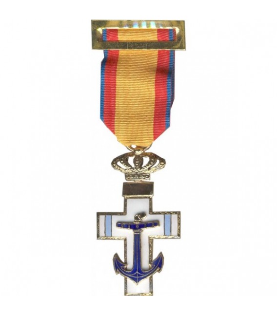 MEDALLA CRUZ DEL MERITO NAVAL CON DISTINTIVO AZUL