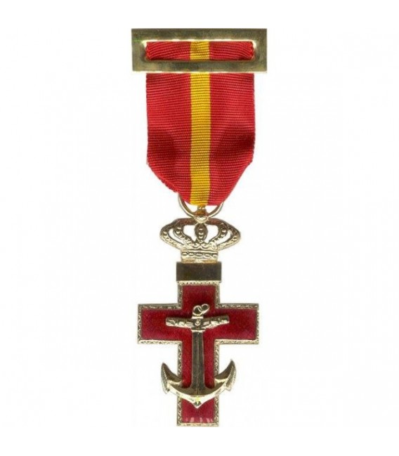 MEDALLA CRUZ DEL MERITO NAVAL DISTINTIVO ROJO