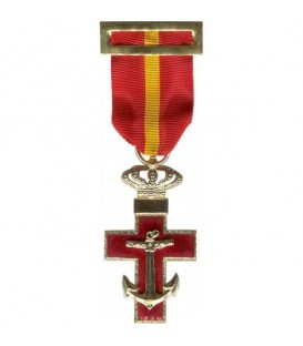 MEDALLA CRUZ DEL MERITO NAVAL DISTINTIVO ROJO