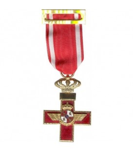 MEDALLA CRUZ DEL MERITO AERONAUTICO DISTINTIVO ROJO